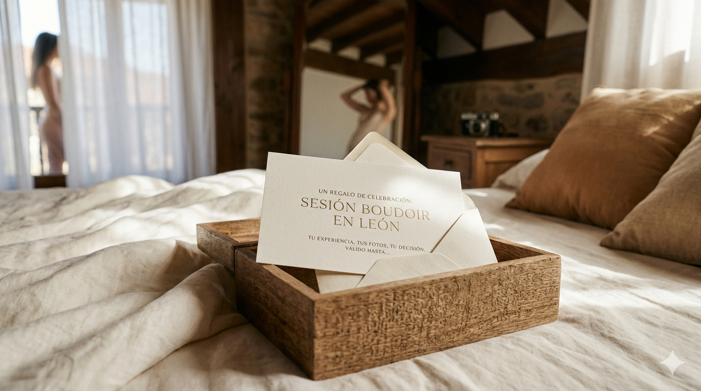 Regalo sesión boudoir León aniversario cumpleaños